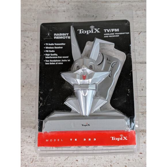 TopiX TV/FM Wireless Audio Transmitter Receiver TE-323 Anthropomorphic Rabbit - Picture 11 of 11